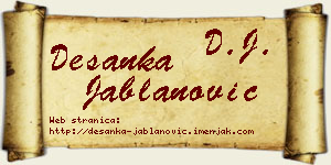 Desanka Jablanović vizit kartica